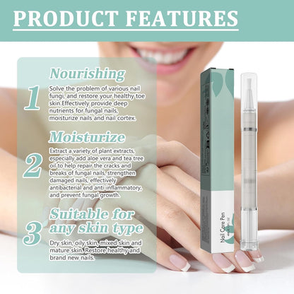 Mullend Nail Care Pen, Nail Growth Treatment Pen, Cuticle Oil with Natural Ingredients, Strengthening with Oil, Vitamin E and Aloe Vera (3 Piece)