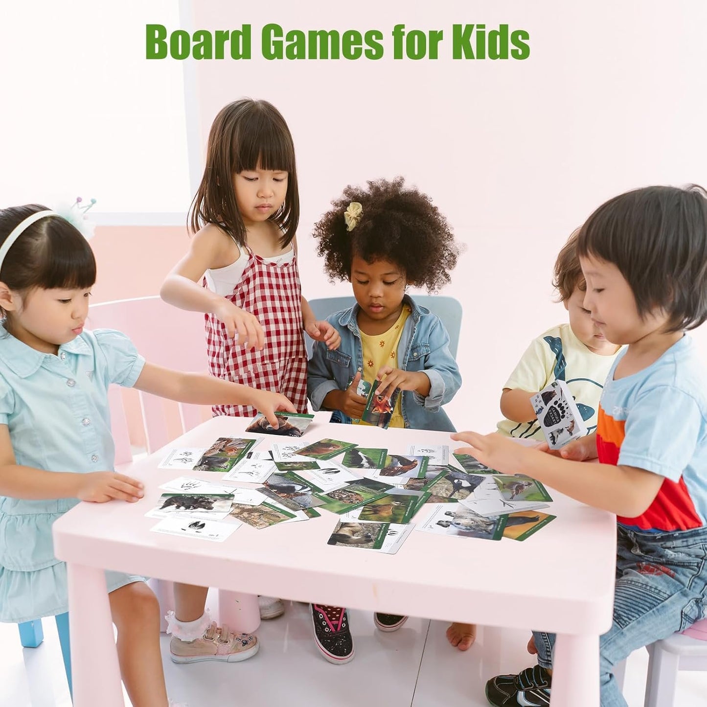 MEROCO Forest Animal Tracks Cards for Kids Animal Flash Cards Match Game Learning Toys