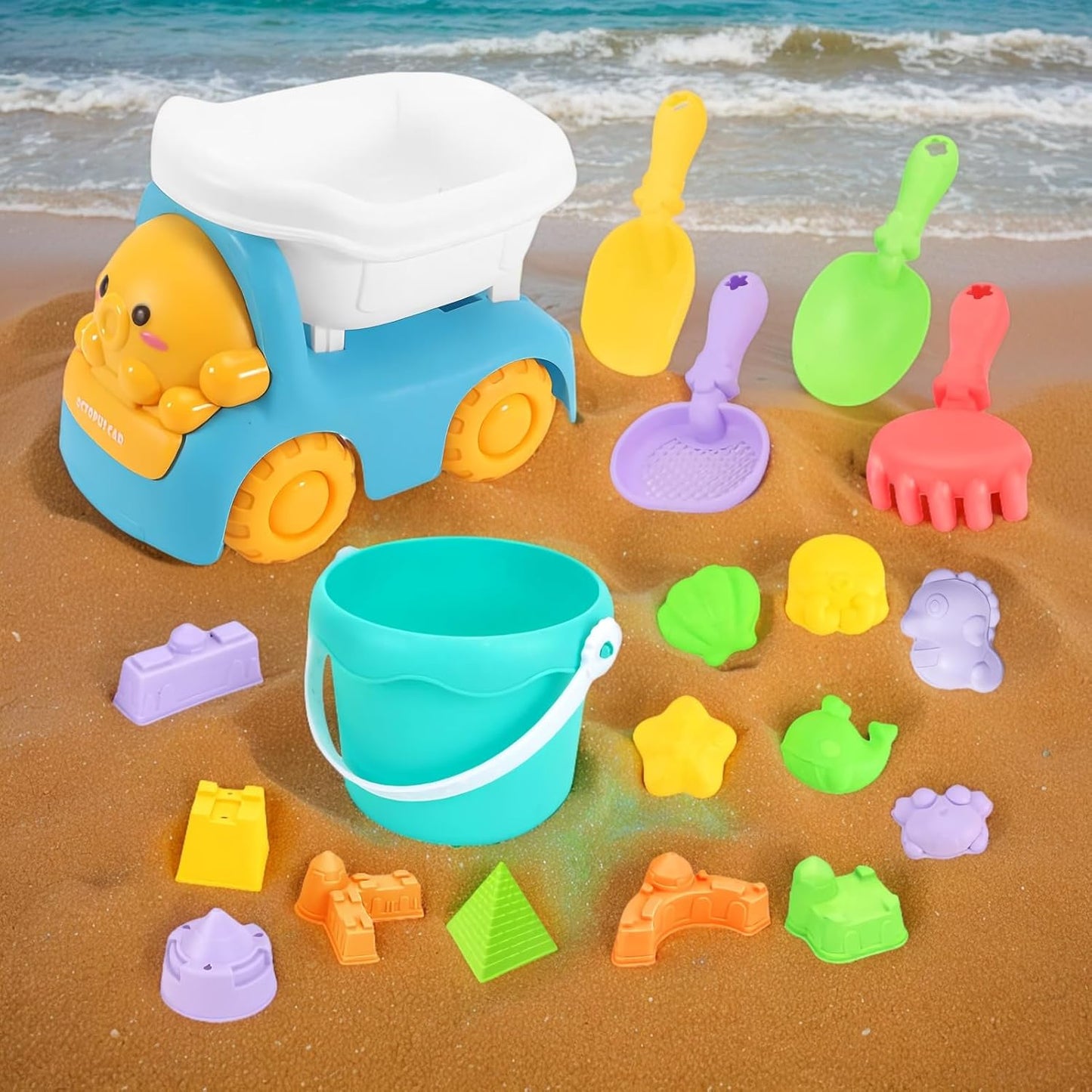 Beach Toys, Sand Set Kids, Summer Pool Entertainment Tools, Fun Outdoor Toddler Supplies, 9.06x4.33x7.48 Inches, Backyard Activities, Beach Trips, Water Play