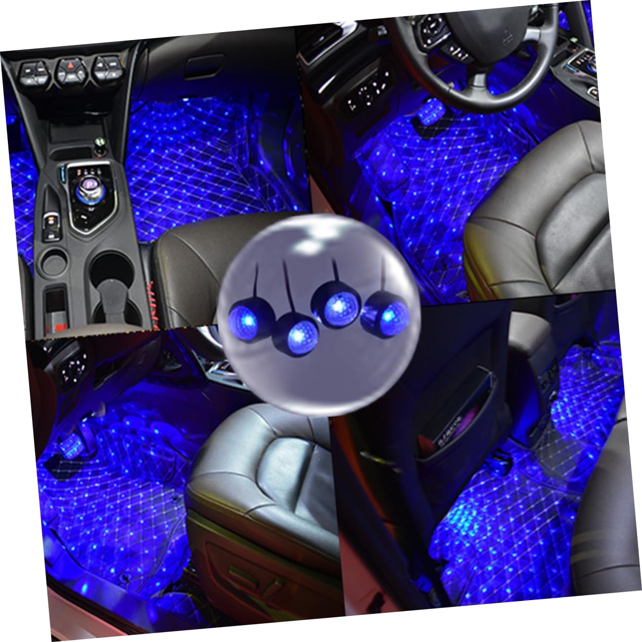 FUNOMOCYA USB Powered Car Led Lighting Lamp Voice Control for Car Decoration and Night Ambience