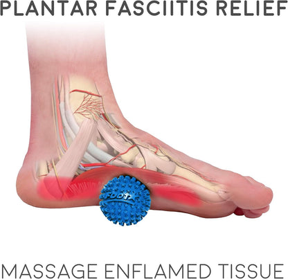 Foot Star 2 Inch Spiky Foot Massager & Roller Ball – Deep Tissue Massage ideal for Plantar Fasciitis Treatment, Muscle Pain Relief, Trigger Point Therapy & Myofascial Release by Body Back Company