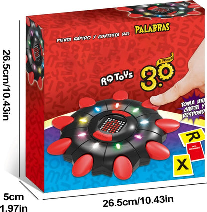 Interactive Alphabet Word Game, Card Play Board Learning Toy, Educational Handheld Fun, Ideal for Party & Family with Kids Colorful Set, 10.43 x 10.43 x 1.97 Inches