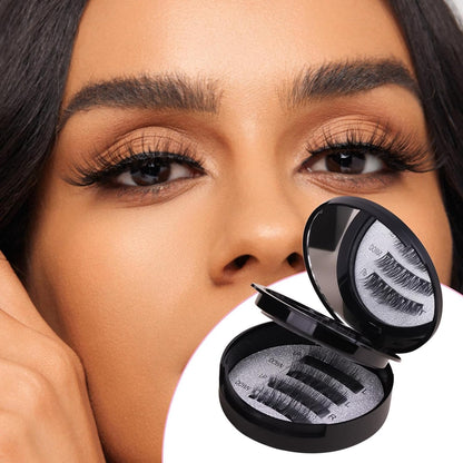 Magnetic Eyelashes - Waterproof 3D EyeLashes with Applicator, 2 Pair Reusable Eye Makeup Accessories, No Glue Eye Lash for Women, Girls