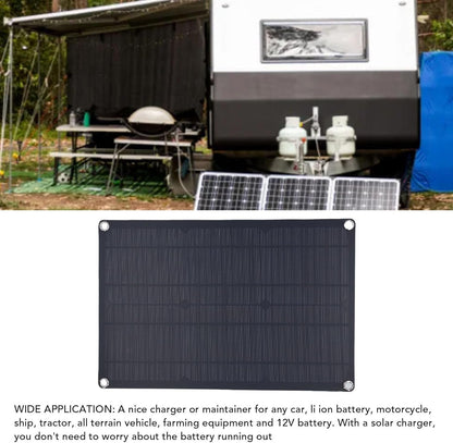 Car Battery Solar Charger, 20W 12V Portable Solar Power Car Battery Charger Solar Battery Charger Maintainer Panel Charging Kit with Controller for Automotive Boat