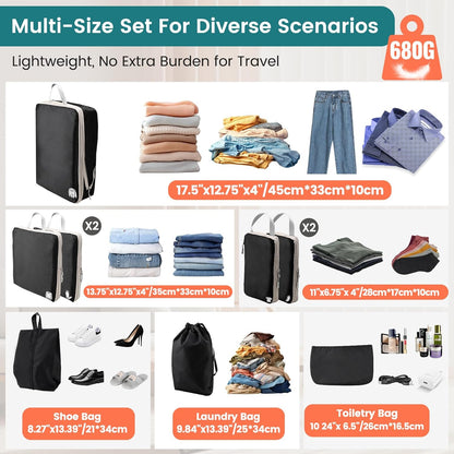 8-Piece Suitcase Organizer, Packing Cubes Compression Organizers Suitcase Travel Travel and Travel, Organizer Suitcase Set, Travel Useful Accessories