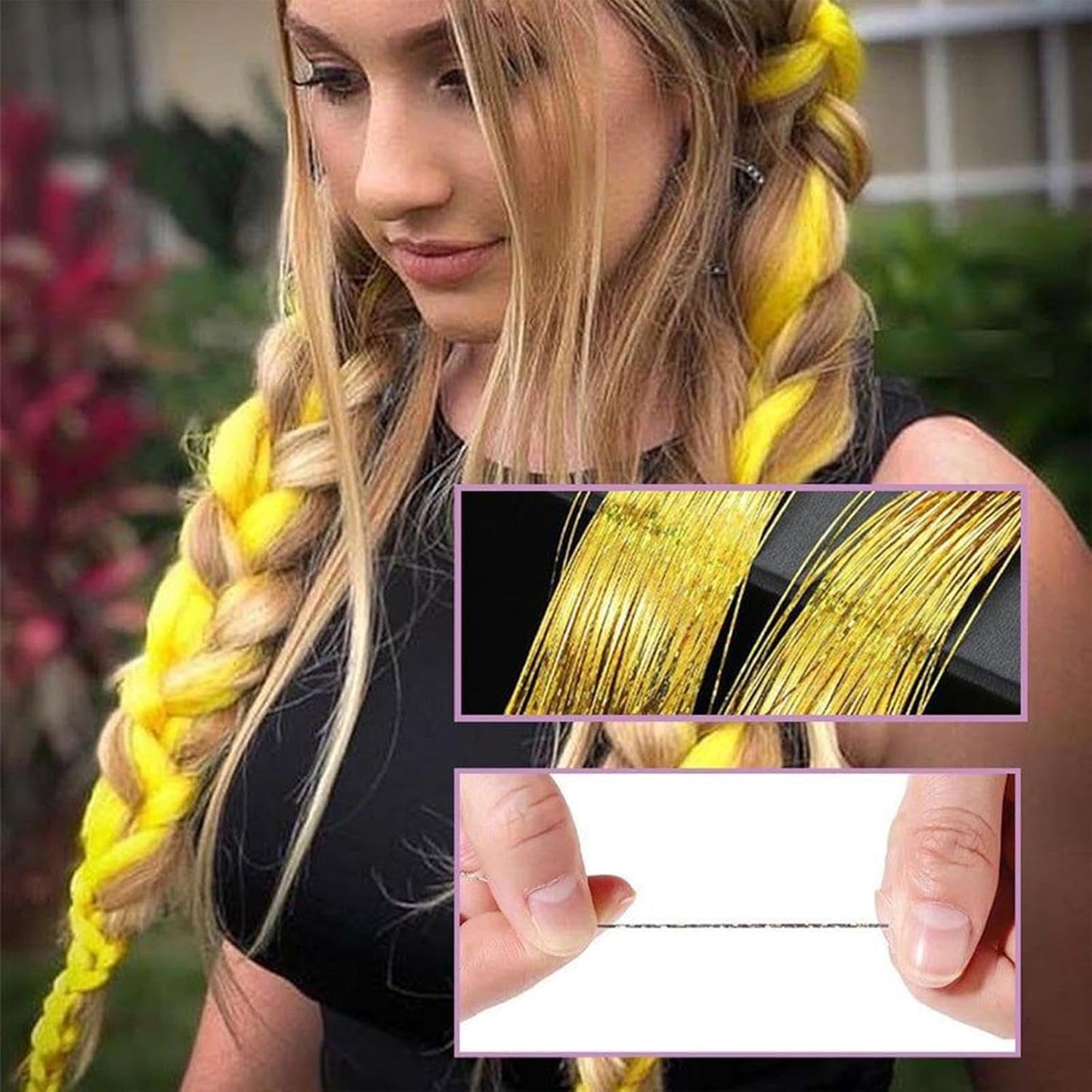 Kit Fili Luminosi Per Capelli | Set Capelli Fatati Con Filo Luccicante | Accessori Glitter Termoresistenti Per Cosplay Completi Di Attrezzi Per Natale Capodanno Matrimoni Feste A Tema Compleanni