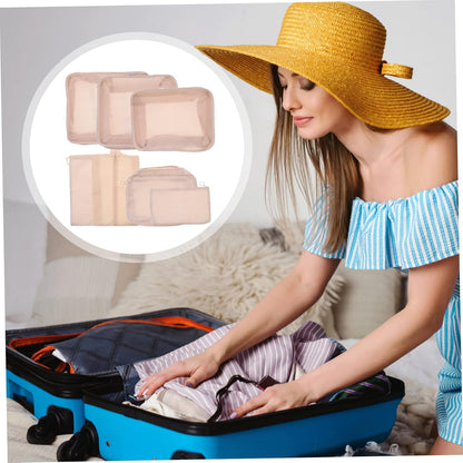 ANDRESLAD Travel Case Garment Packaging Bag Travel Toiletries Storage Bags Storage Bags Shoe Holder Oxford Cloth, dark khaki