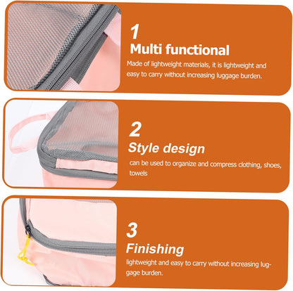 minkissy 3pcs Travel Packing Organizers Lightweight Compression Bags for Clothes Shoes and Underwear Storage Durable for Luggage Organization