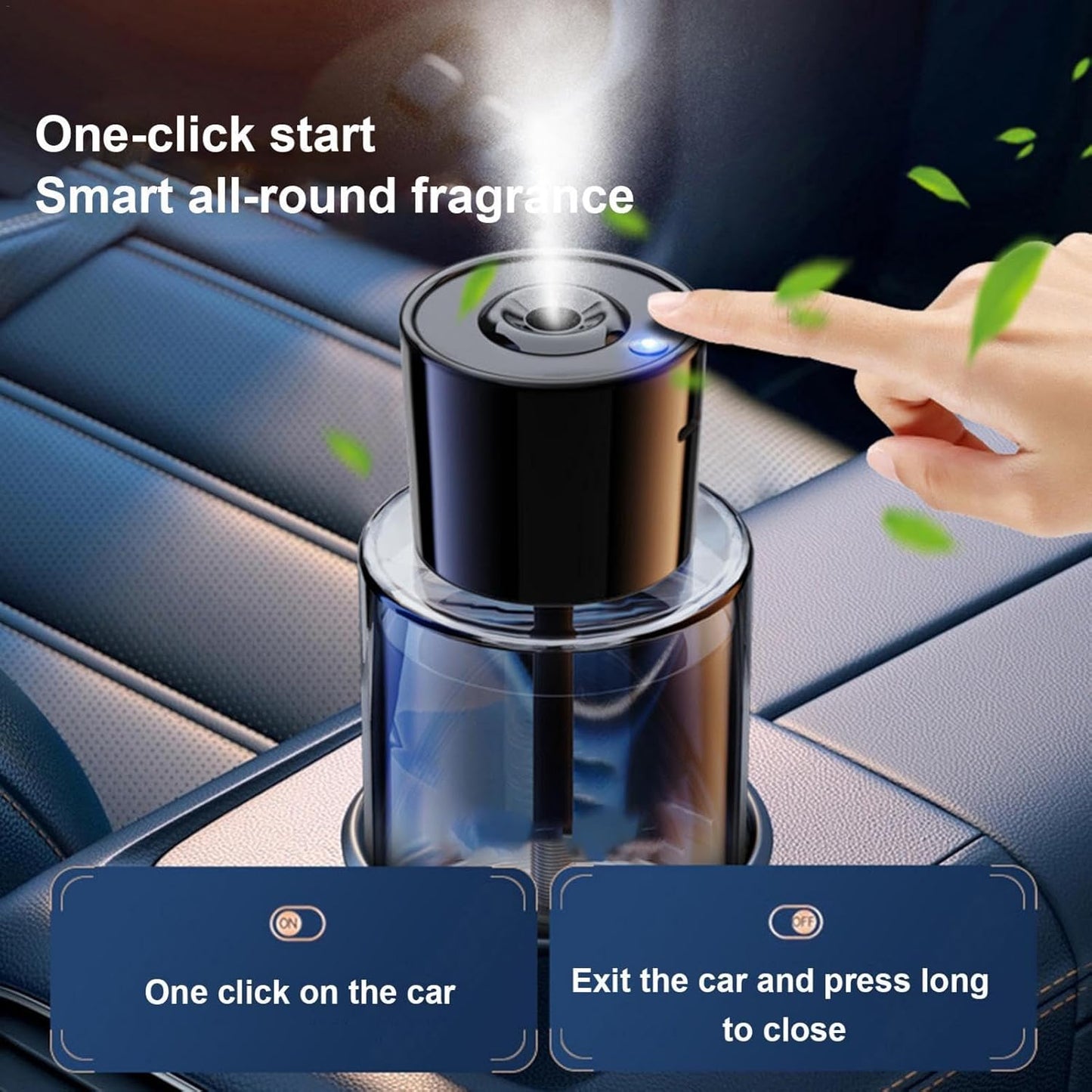 Smart Car Air Freshener Diffuser | 50ml Intelligent Control Car Aromatherapy Diffuser, 5 Adjustable Modes - USB Auto Fragrance Atomizer for Home and Car, Fashionable Car Interior Decor