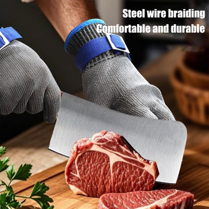 Safety Gloves - Cut Resistant Gloves | Steel Wire/PE Garden Work | Finger Protector | Multipurpose Oyster Shucking Tool, Breathable Cutting Mittens For Gardening Fishing