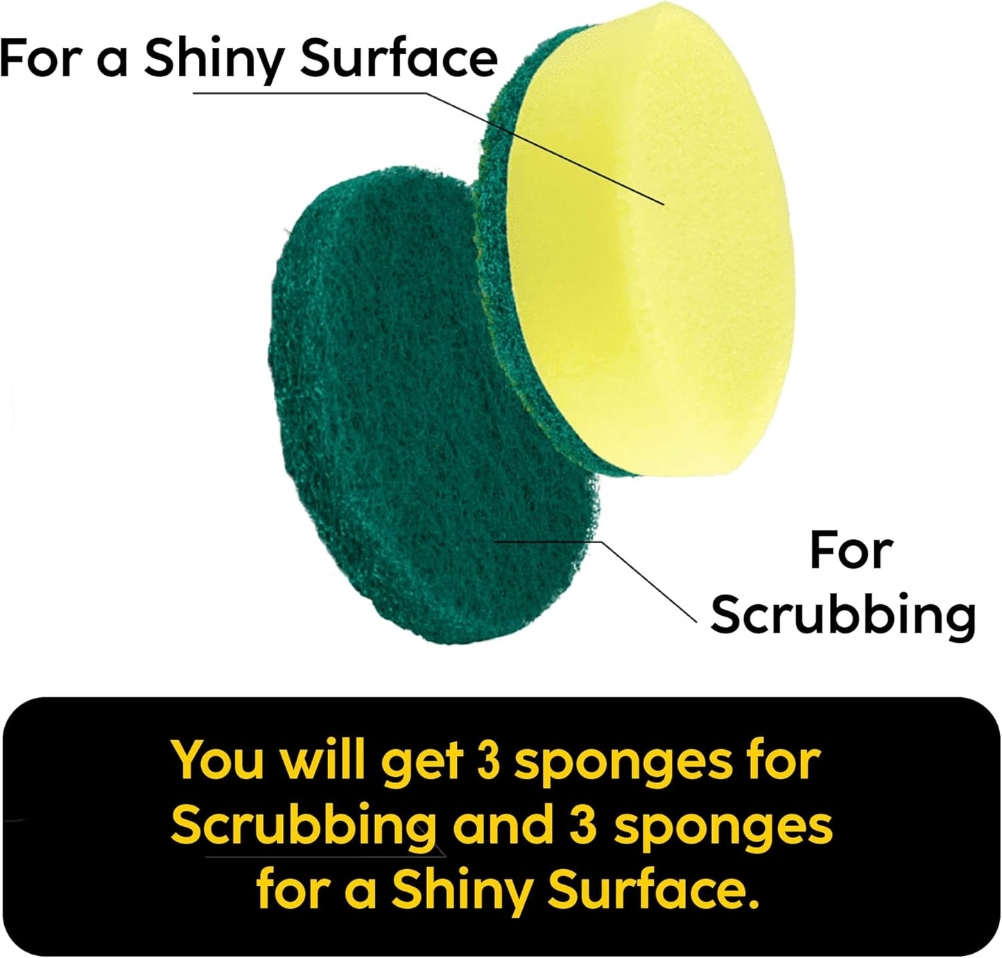 Synoshi Bathroom Set Electric Spin Scrubber with 3 Replaceable Cleaning Head + 2 Cone Brush Heads + 6 Sponge Brush Heads. Perfect for Hard to Reach Places and Smooth Surfaces in The Bathroom