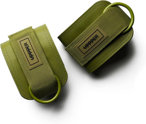 UPPPER Ankle Straps for Cable Machines (Pair) – Double D-Ring, Adjustable, Padded for Comfort – Ideal for Kickbacks, Glute Workouts, and Lower Body Exercises for Women and Men | Premium Fitness Gear