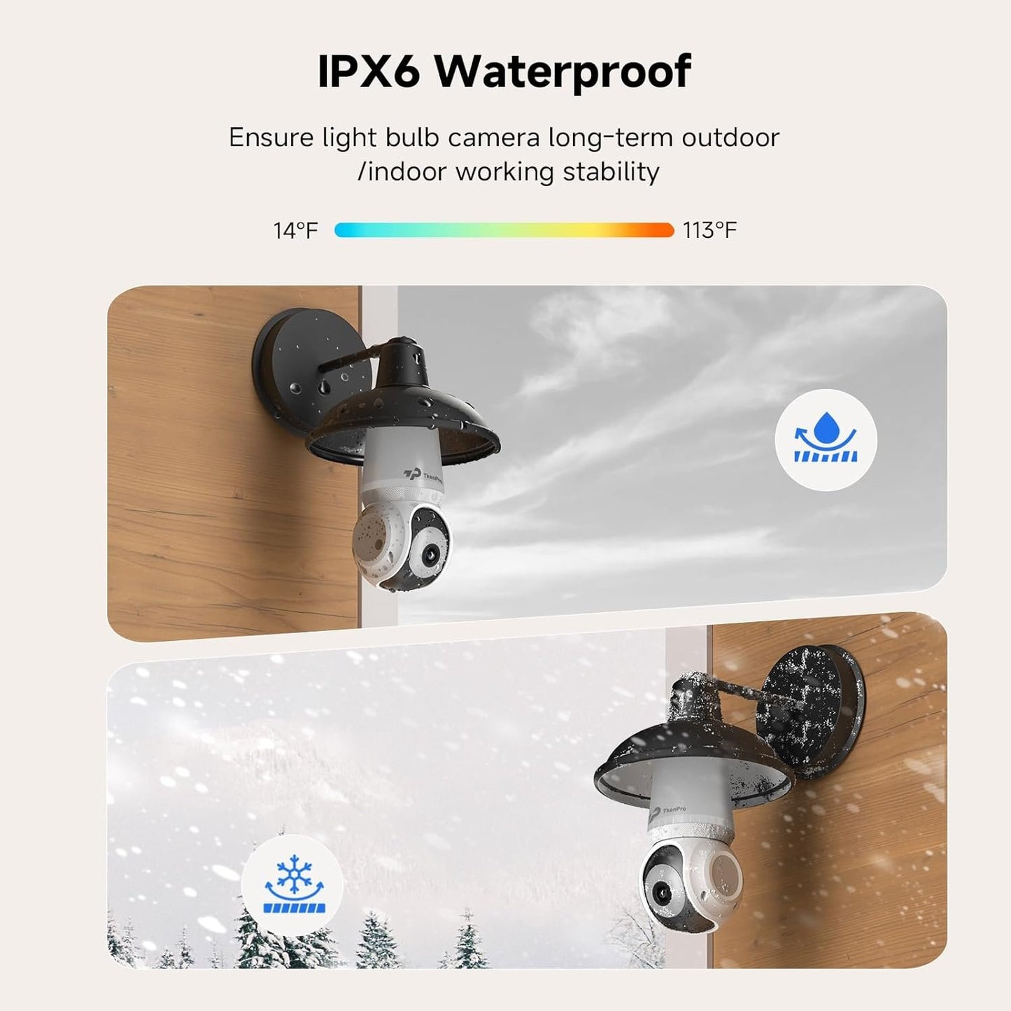 2K Light Bulb Security Camera Outdoor, 5G&2.4G WiFi Wireless Cameras for Home Security with Adjustable LED Lights, IPX6 Waterproof, 360° Motion Tracking and AI Human Detection -1 Pack