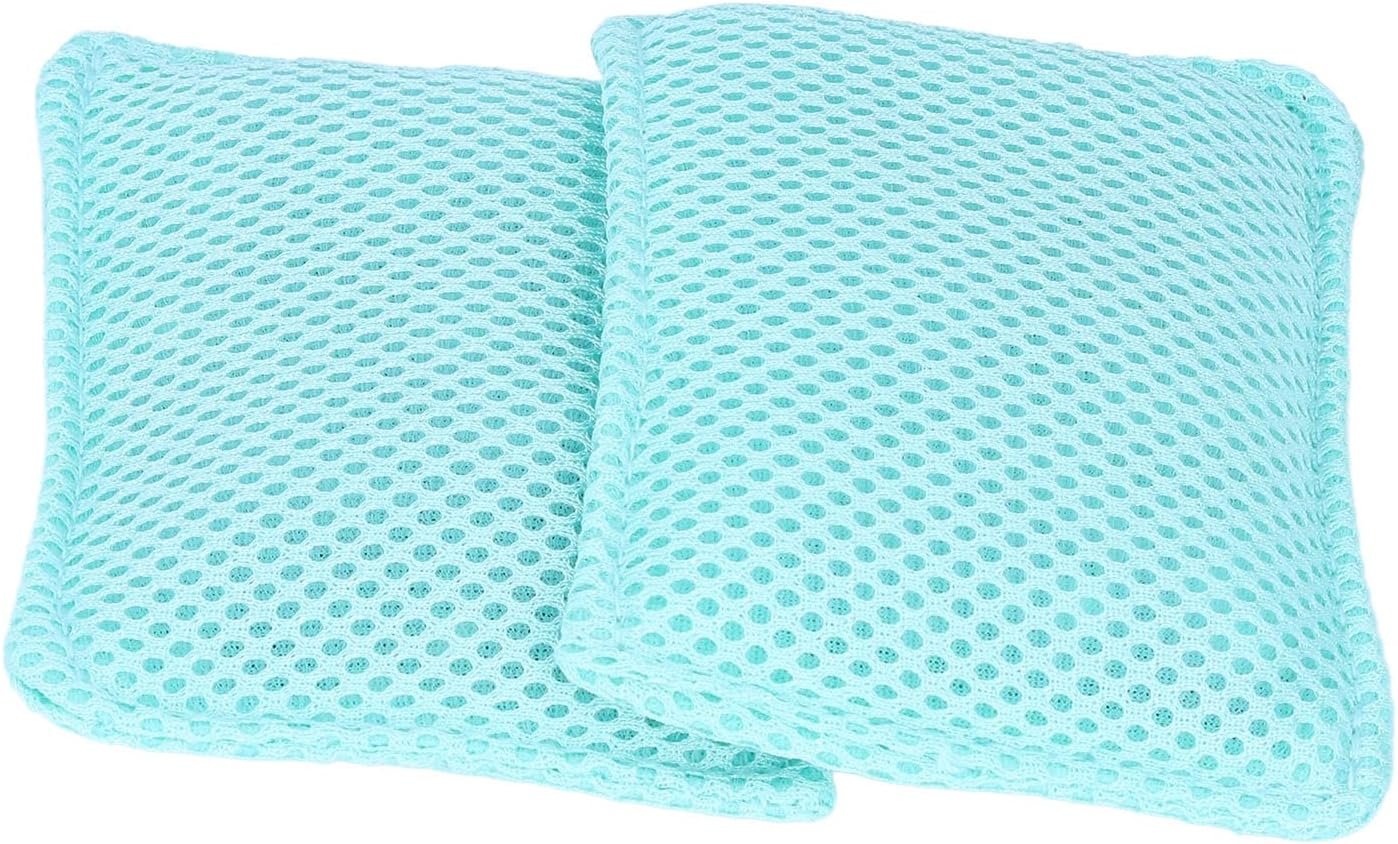 Dish Scrubber Reusable Kitchen Cleaning Cloth Set Safe Ceramic Mesh Material Efficient Scrubbing for Pots Pans Dishes Household 2PCS