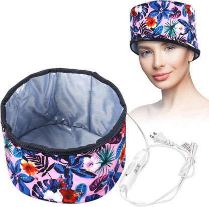 SPTHTHHPY Hair Steamer Heating Cap for Deep Conditioning - Electric Spa Beauty Steamer Nourishing Hot Head Care Hat for Thermal Treatment - Home Use
