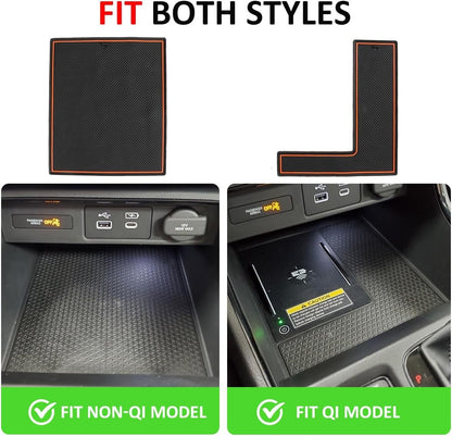Auovo Anti-Dust Mats Compatible with Honda CRV CR-V 2023 2024 Door Slot Pad Car Interior Automotive Accessories Center Console Liners Cup Holder Liners(17PCS/Set) (Orange) (Updated),(TP-CRV23)