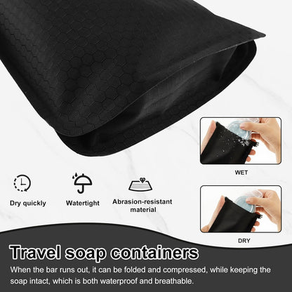 2 Pack Travel Soap Bag, Waterproof & Leakproof Soap Bar Case, Portable Soap Holder Travel Case, Soap Container Bag, Foldable Travel Soap Pouches for Shampoo Bars Travel Camping Enthusiasts (Color A)