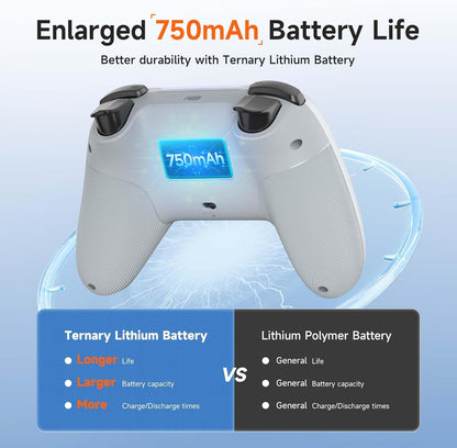 EasySMX X05 Wireless Controller for PC/Android/Steam Deck- Bluetooth Controller Gamepad with Hall Effect Joysticks and Trigger,Turbo,Rumble Vibration and RGB Lighting