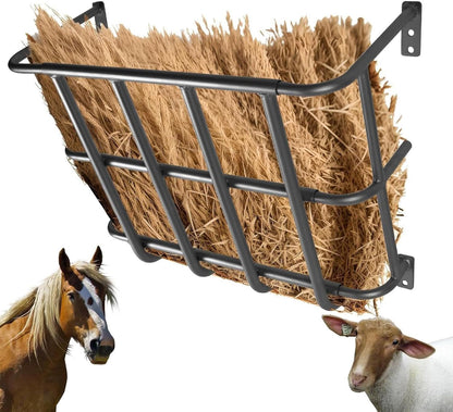 Goat Hay Feeder - 20" H X 24" W X 12.6" D Aluminum Alloy Horse Wall Hay Feeder | Multipurpose Wall Hay Rack | Removable Metal Hangings Hay Feeder for for Sheep | Cattle | Horses | Farms Fences