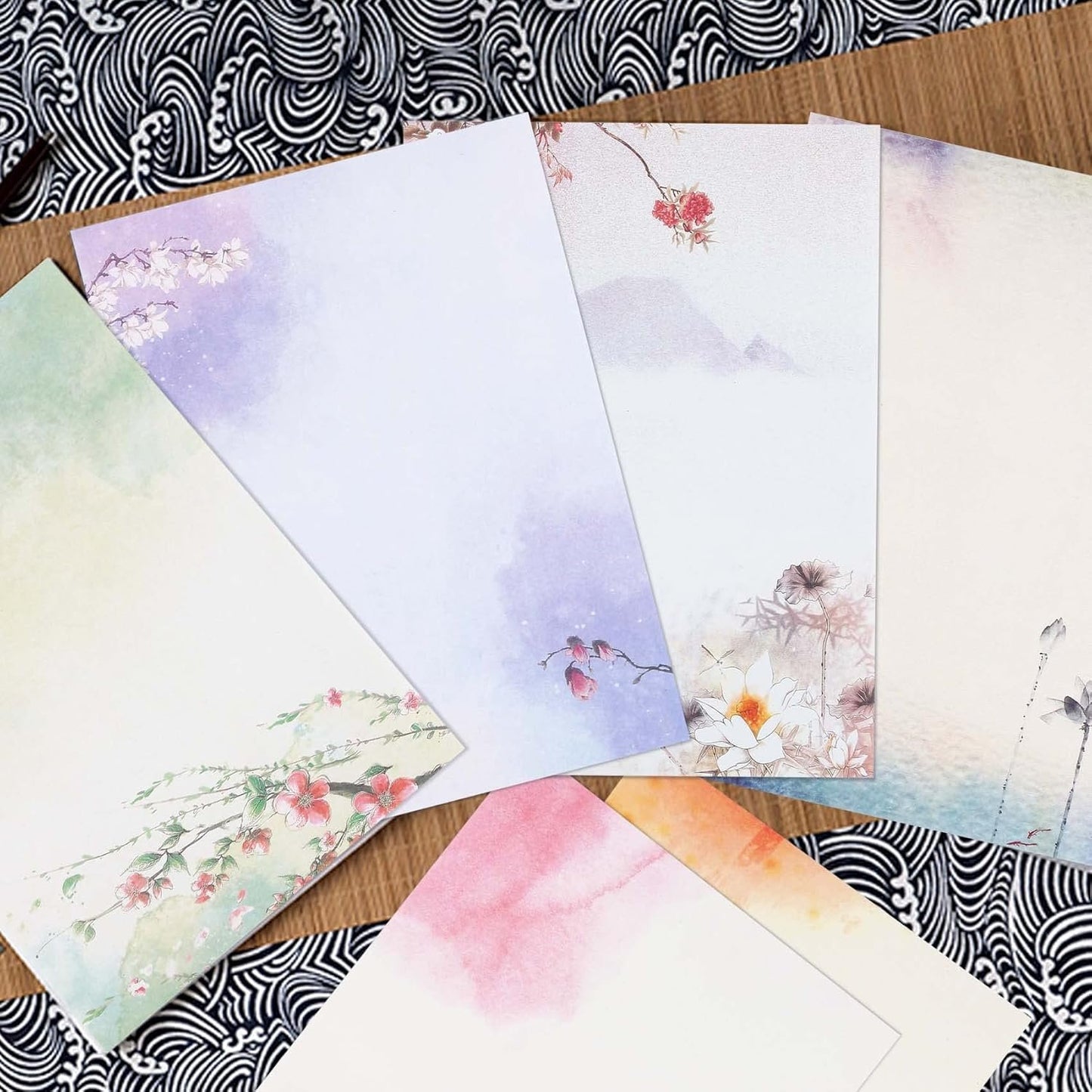 Bzocio 48PCS Writing Stationery Paper, Letter Writing Paper Letter Sets