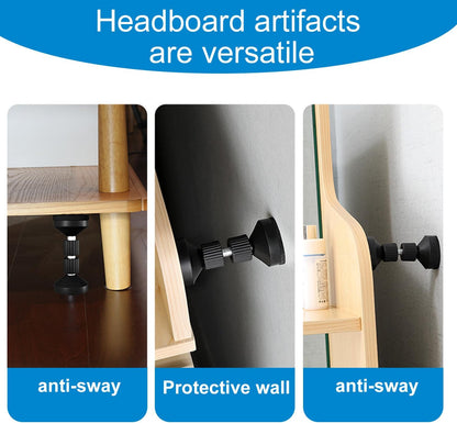 JOYVOX Headboard Stoppers Bed Wall Stoppers, 2 PCS Adjustable Headboard Stoppers – Anti-Shake Tool for Bed Frames, Wall Protection, Fits Murphy Beds