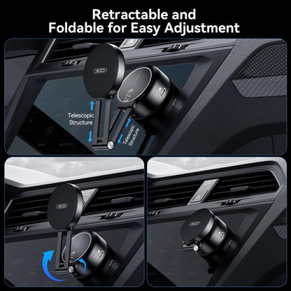Electric Vacuum Magnetic Suction Phone Holder,Adjustable and Foldable Car Mount,Strong Magnetic Car Phone Holder for iPhone16/15/14/13/12,for Shower/Car/Mirror/Smooth Surfaces(Not Charging Phone)