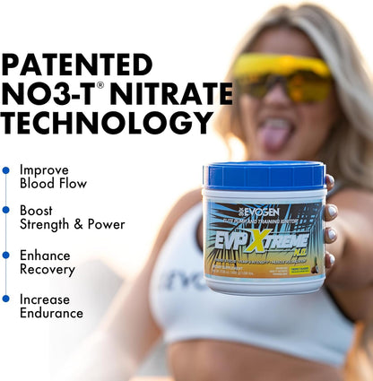Evogen EVP Xtreme NO - Pre-Workout | Muscle Pump, Energy & Focus, Boosts Nitric Oxide | Arginine Nitrate, L-Citrulline, Natural Caffeine | Tropic Thunder | 40 Servings