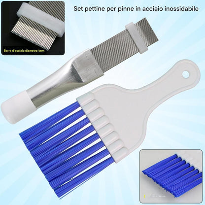 Condenser Comb, Air Conditioner, Portable Stainless Steel Fin Comb, Lightweight & Ergonomic, Essential Radiator Cleaning Tool For Home & Maintenance, 6.1x0.98x0.39 Inches