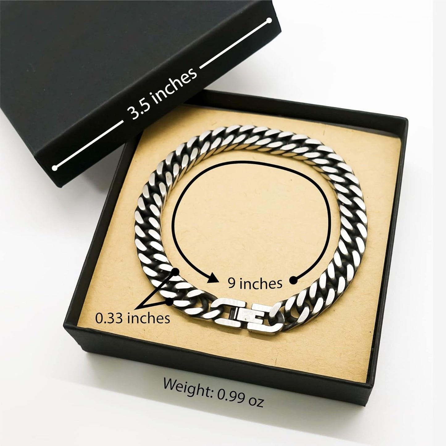Health and Safety Engineer Unique Cuban Link Chain Bracelet for Grads, Small, Silver Plated Zinc, Cubic Zirconia