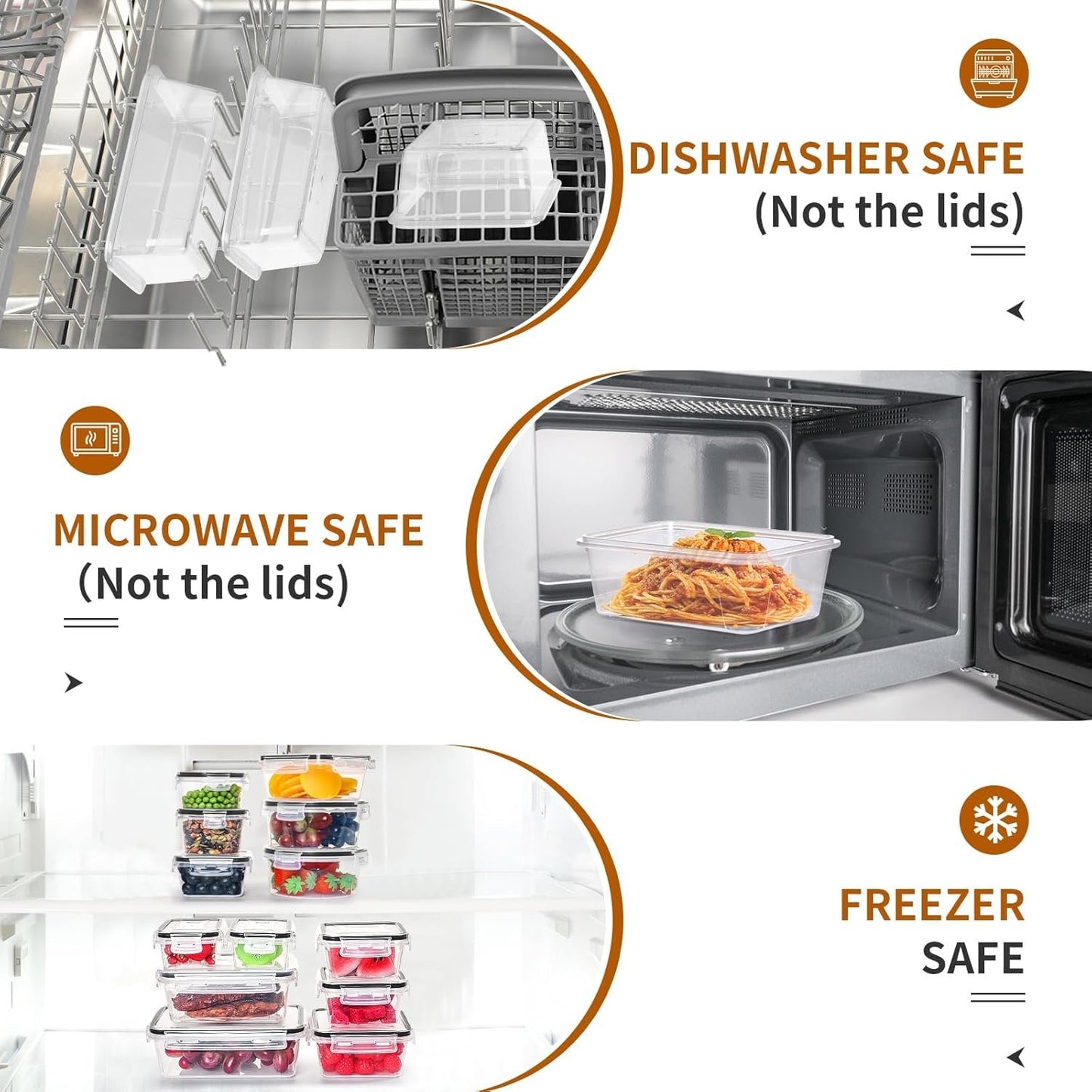 48 Pack Food Storage Containers with Airtight Lids (24 Containers & 24 Lids), PRAKI Kitchen storage containers for Pantry Organizers and Storage, Meal Prep Container with Labels & Marker