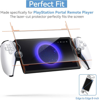 ivoler [2 Pack]Screen Protector Tempered Glass for PlayStation Portal Remote Player Handheld 8 inch 2023, Transparent HD Clear Anti-Scratch Screen Protector for PlayStation Portal PS5 Handheld