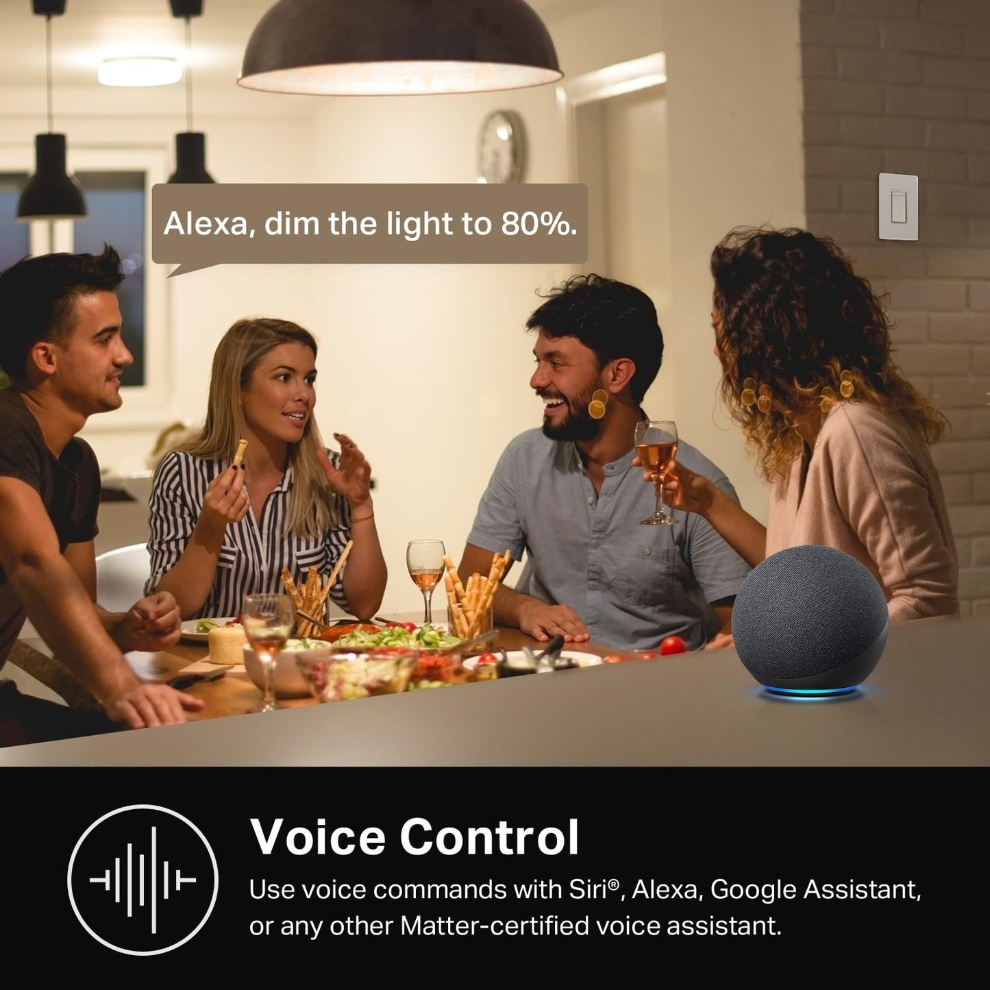 Kasa Smart Dimmer Switch HS220-LA, Light Almond, Single Pole, Needs Neutral Wire, 2.4GHz Wi-Fi Light Switch Compatible with Alexa and Google Home, UL Certified, No Hub Required