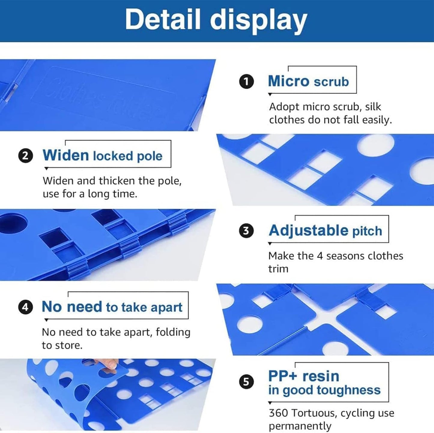 2 PCS Clothes Folding Board for Kid and Adult,T Shirt Folder Laundry Organizer Easy and Fast for Home Organization (Orange and Blue)