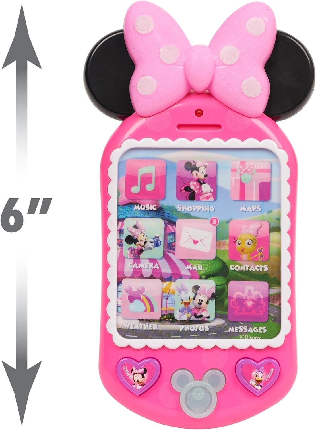 Just Play Minnie Bow-Tique Why Hello Cell Phone with Lights and Realistic Sounds for Kids, Features Minnie Mouse Phrases
