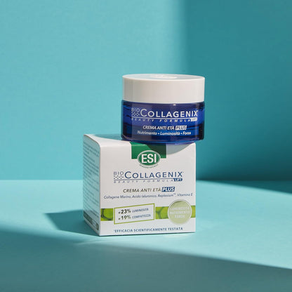 ESI – Biocollagenix Anti-Aging Plus Face Cream for Mature Skin, with Marine Collagen and Hyaluronic Acid, Anti-Aging and Antioxidant Action, Gives Firm, Nourished and Elastic Skin, 50 ml