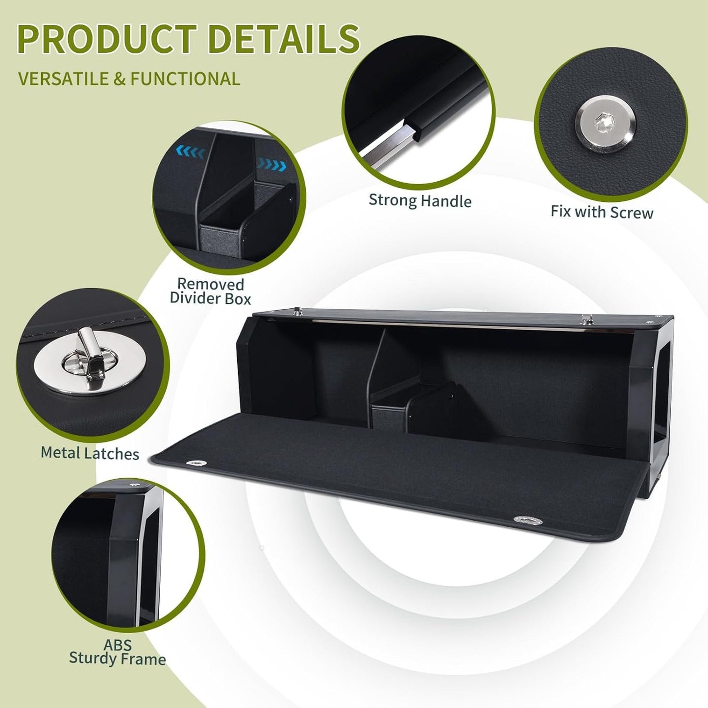 XCF Car Trunk Organizer for 2022-2023 Tesla Model Y (5-Seater), Leather Trunk Organizer with Lid and Push-pull Handle Large Suv Storage Organizer (Black, 37.01 x 11.42 x 12.2in)