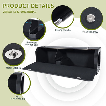 XCF Car Trunk Organizer for 2022-2023 Tesla Model Y (5-Seater), Leather Trunk Organizer with Lid and Push-pull Handle Large Suv Storage Organizer (Black, 37.01 x 11.42 x 12.2in)