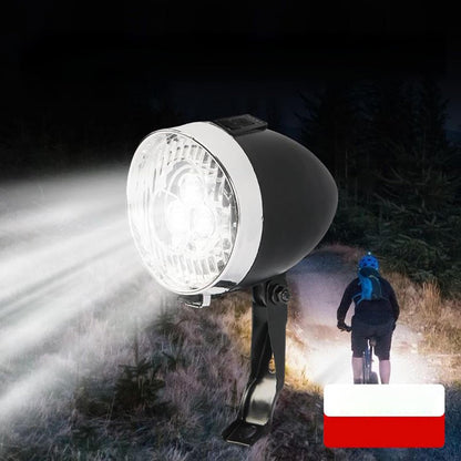 Bikes Front Light, Three Led Bulbs, 2.95+2.72in Riding Illumination Gear, Rechargeable Lighting Accessory, Retro Classic Headlight for Night Trips, Cycling, Outdoor Travel, Safety