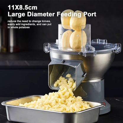 Joyiever Electric Vegetable Slicer Commercial – Joyiever Multifunctional Kitchen Utensils Gadget for Onion Garlic Carrot Potato Fruit