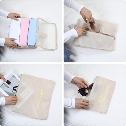 Romon Travel Suitcase Organizer, 7 Pieces Organizer Suitcase Packing Cube Set Travel Organizer for Clothes, Cosmetics, Shoes, Underwear