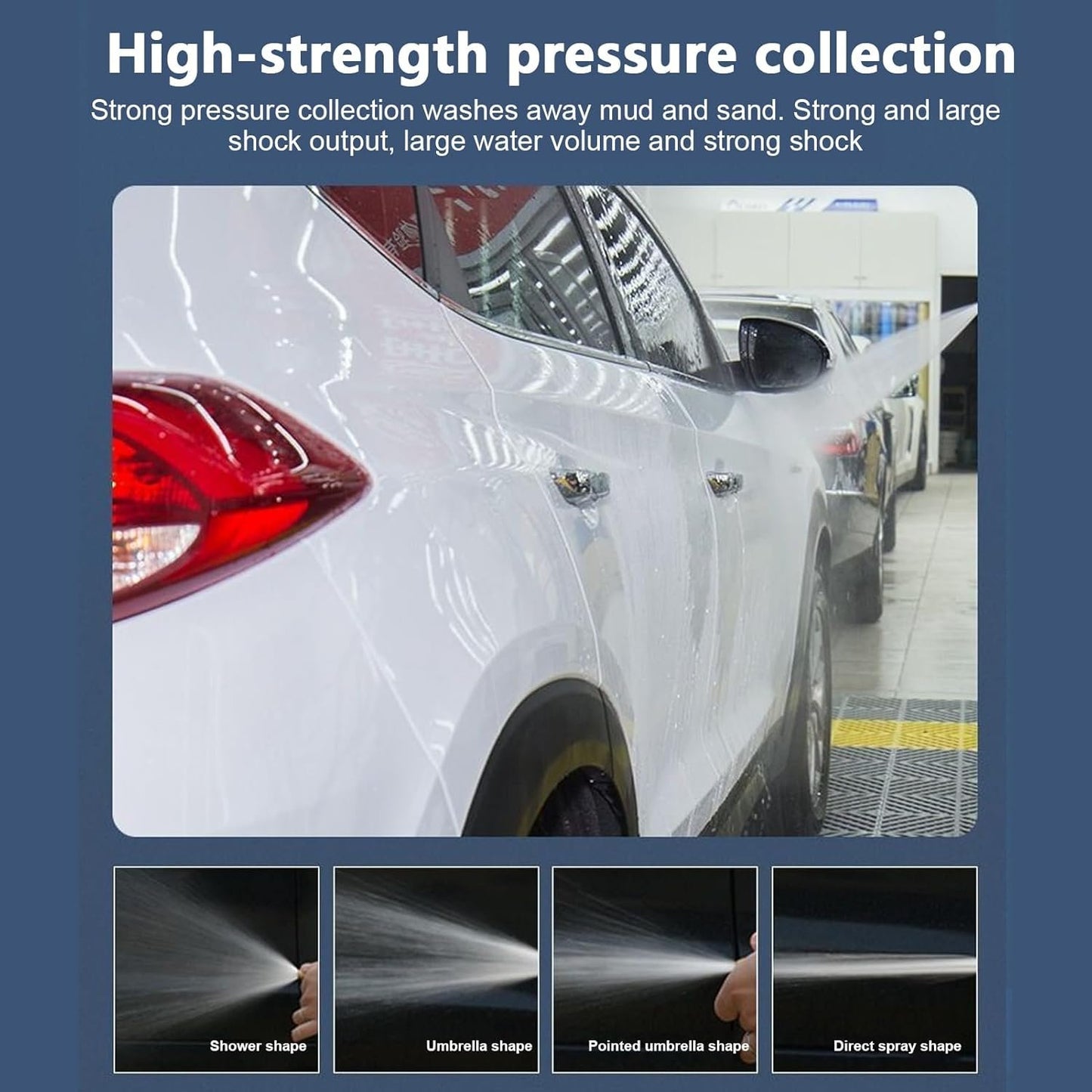Car Wash Foaming Spray Nozzle, Heavy-Duty Water Sprayer, Adjustable Spray Modes 7-10 meters, Ergonomic Lightweight Cleaning Supplies for Professional Detailing and Window,