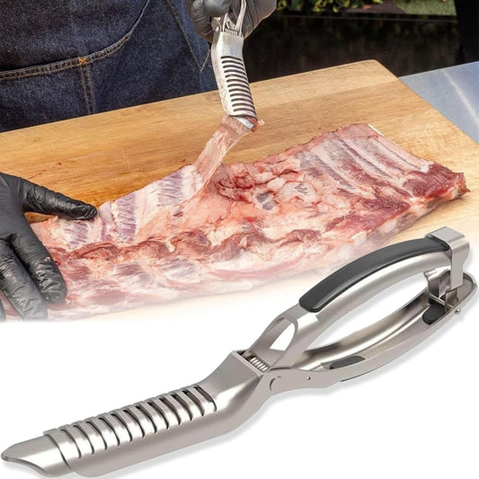 Stainless Steel Rib Membrane Remover Tool - Ultimate Rib Prep Tool Kit for BBQ Enthusiasts | Effortless Membrane Removal with Curved Blade & Ergonomic Handle | Dishwasher Safe BBQ Accessory (1PC)