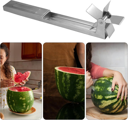 Nybhyjka Watermelon Cutter Stapler Tool Wheel Watermelon Cutter | Watermelon Cutting Tool - Multifunctional Fruit Gadget Cuber Kitchen Use Pineapple with Easy