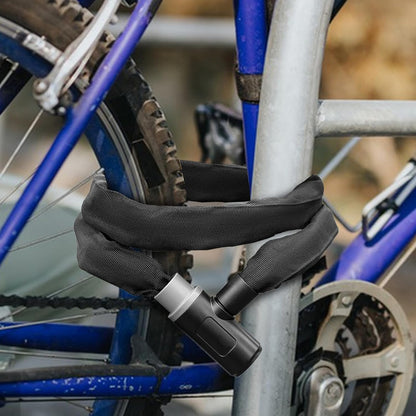 Bike Chain Lock, Mountain Bicycle Guard, 0.24x47.24 Inches High Security Anti-Theft Tool, Electric Vehicle and Scooter Locking Accessory, Safety Equipment for Commuting Storage
