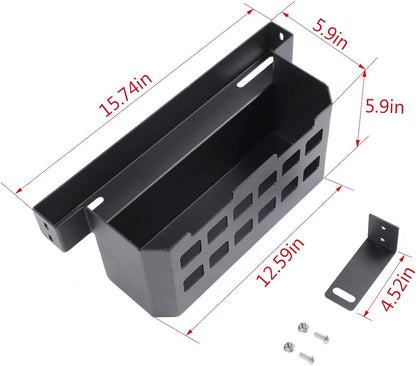 Rear Molle Panel Trunk Side Cargo Rack Shelf Organizer Storage Tray Basket Metal Cargo Holder for Jeep Wrangler TJ JK JL