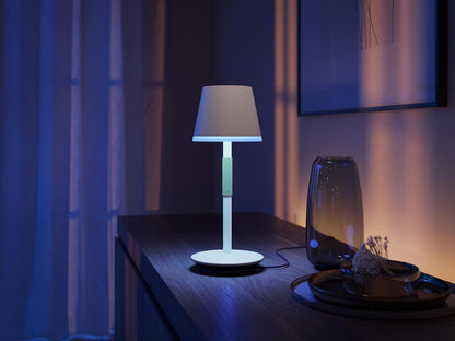Philips Hue Go Smart Portable Table Lamp Downlight - White White & Colour Ambiance LED with Bluetooth. for Home Indoor Lighting
