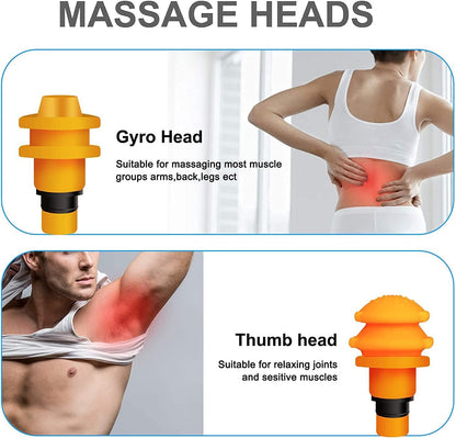 Massage Gun Heads for Hypervolt Go, Replaceable Massager Gun Attachment 8 Different Muscle Massager Heads Deep Tissue Percussion Plug and Play Salon Tools Home Pain Relief New Upgrade Massage Head