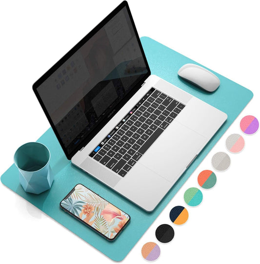 Dual-Side Desk mat (Calamine Blue+Cobalt Gree, 23.6" x 13.7")