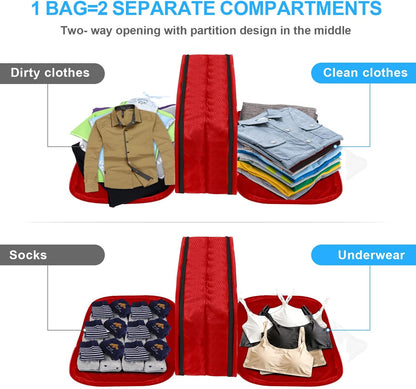 Cinnani Compression Suitcase Organizer, Set of 6 Travel Organizers, Packing Cubes for Travel, Travel Organizers, Space-Saving Travel Suitcase Organizer for Clothes, Shoes, Underwear