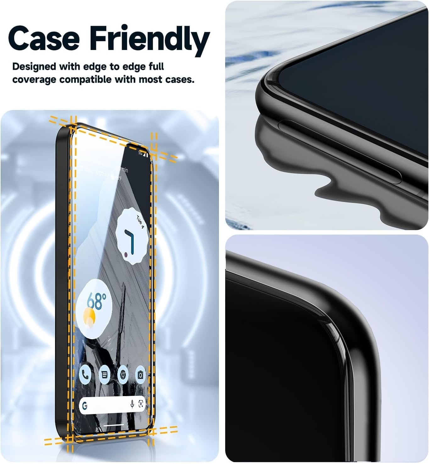 MAGIC JOHN 2 Pack for Google Pixel 8 Pro Tempered Glass Screen Protector, Auto Dust-Elimination, Bubble Free, HD Clear, Easy Installation